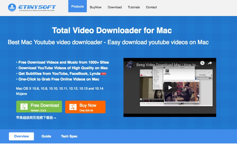 total downloader videos for mac