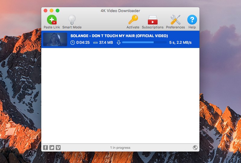 application mac pour télécharger la vidéo 4k